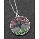 Necklace Tree of Life Round Amethyst